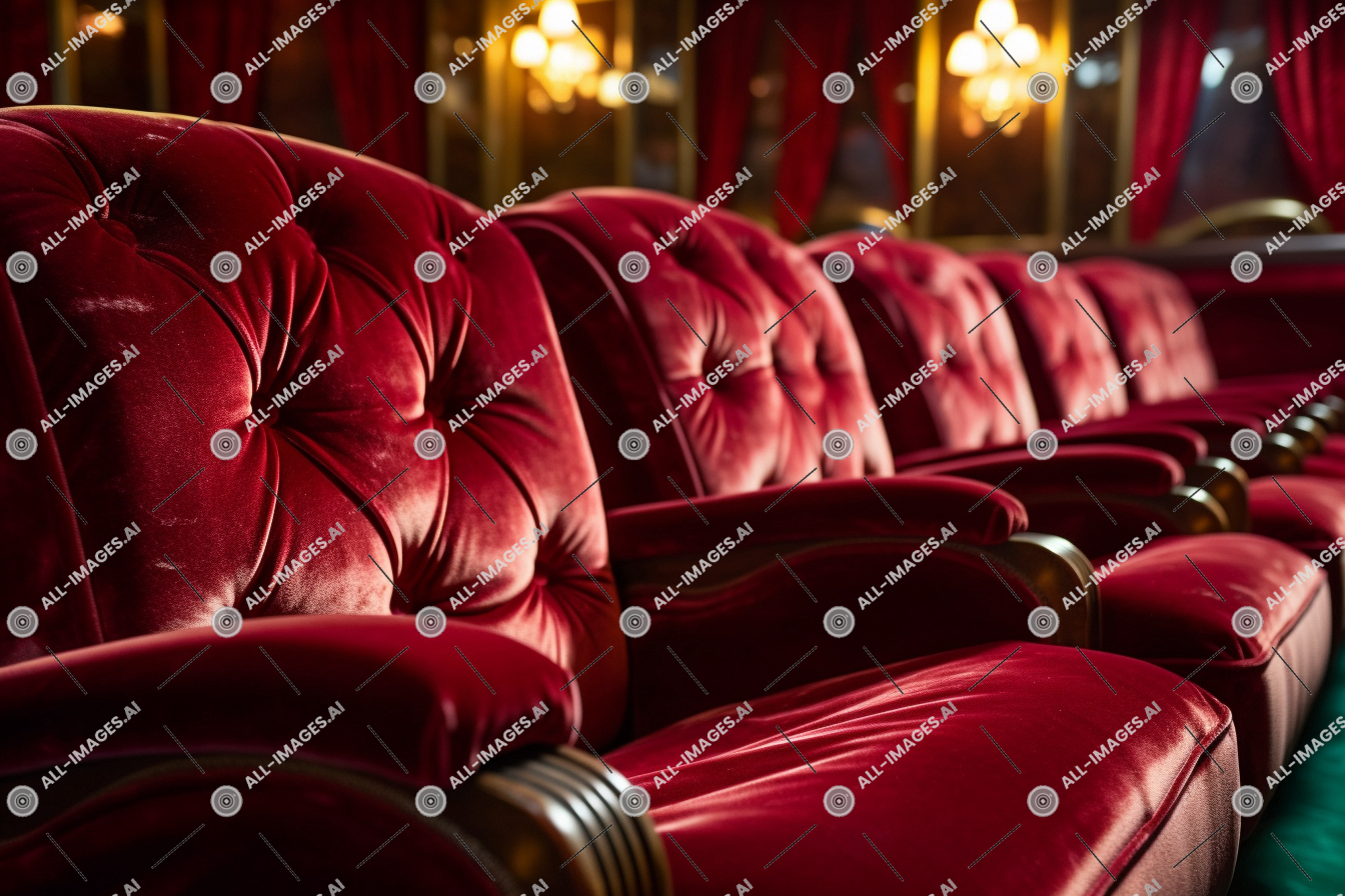 Une rangée de chaises rouges,canapé, dos, canapé, meubles, des places, intérieur, velours, voir, ligne, accoudoir, rouge, chaise, selfies, cinéma, cuir, chambre