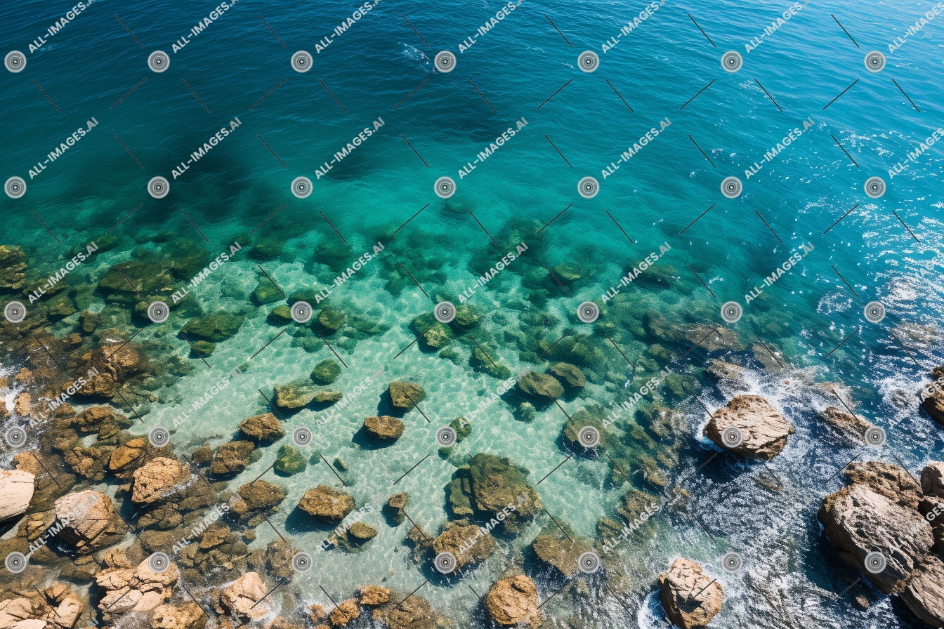 a body of water with rocks and a person in the water,outdoor, nature, aqua, body of water, coastal and oceanic landforms, ocean, water resources, tide pool, reef, rock, beach, landscape, top, coastal, sea, view, angle, vibe, background, city, aerial, summer, turquoise, water