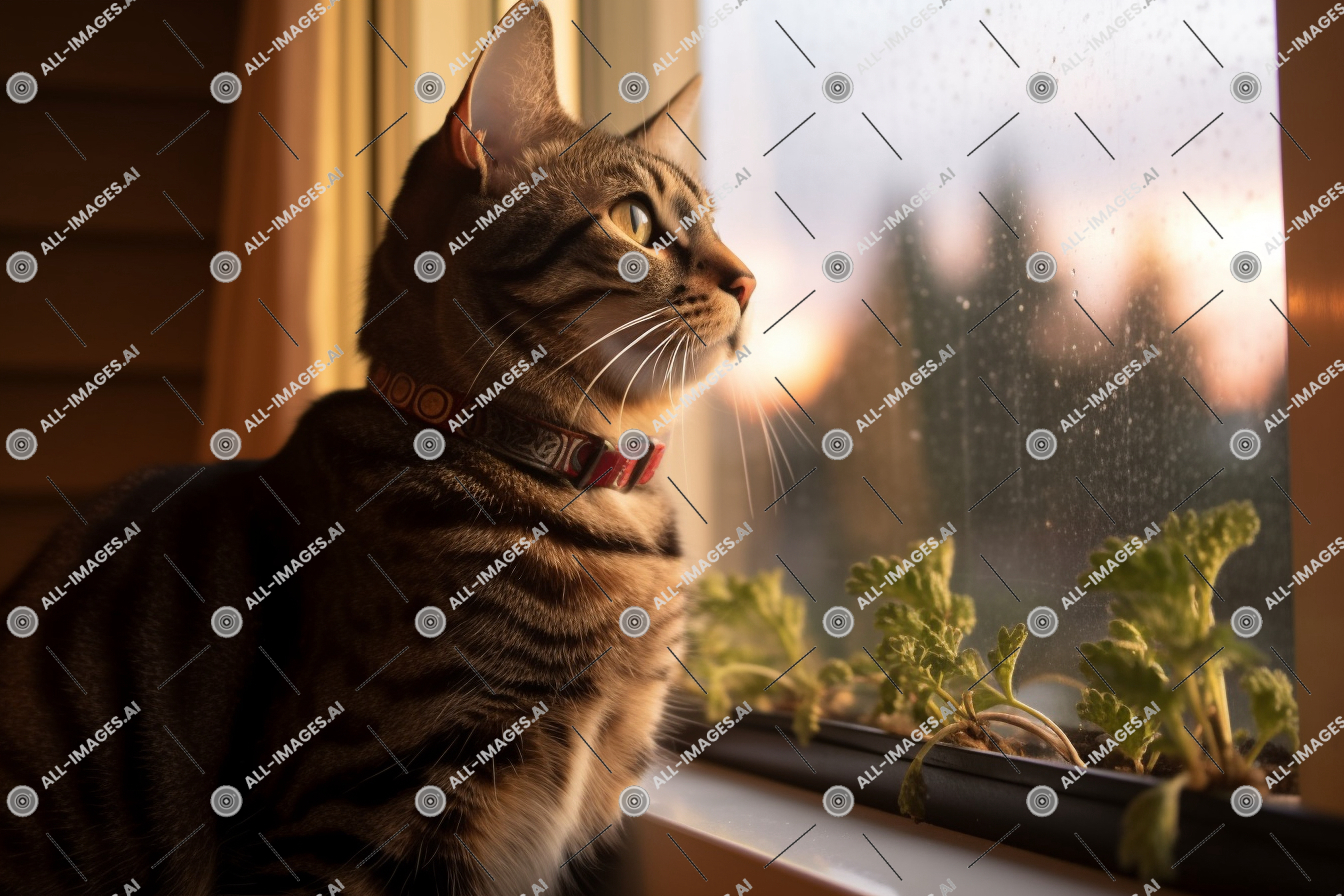 Un chat qui regarde par une fenêtre,chat à cheveux courts domestiques, mammifère, moustaches, bord, intérieur, usine, felidae, fenêtre, séance, chat domestique, animal, en regardant, chats de petite à moyenne, chat