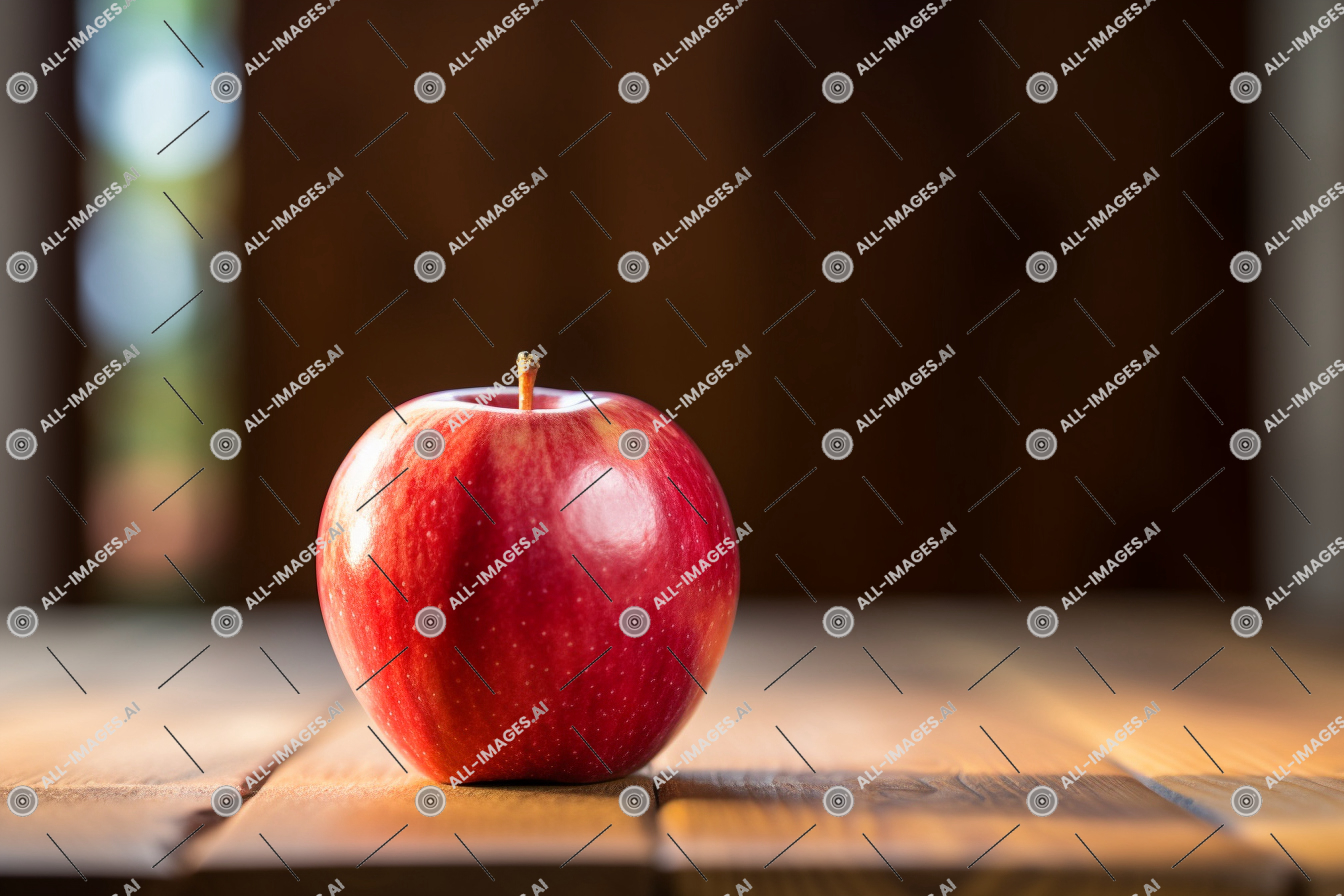 Red Apple on Wooden Table,aliments naturels, produire, tableau, intérieur, fruit, cuisine locale, rouge, bois, Photographie de nature morte, nourriture, pomme, pomme, McIntosh, en bois
