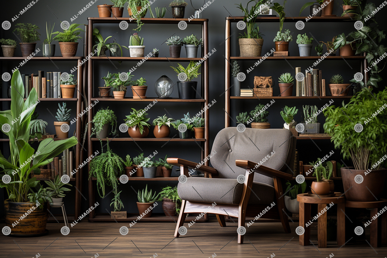 une chaise et une chaise avec des plantes sur les étagères,rayonnage, étagère, meubles, sol, intérieur, usine, maison, plante d'appartement, chaise, pot de fleur, design d'intérieur, chambre, vase