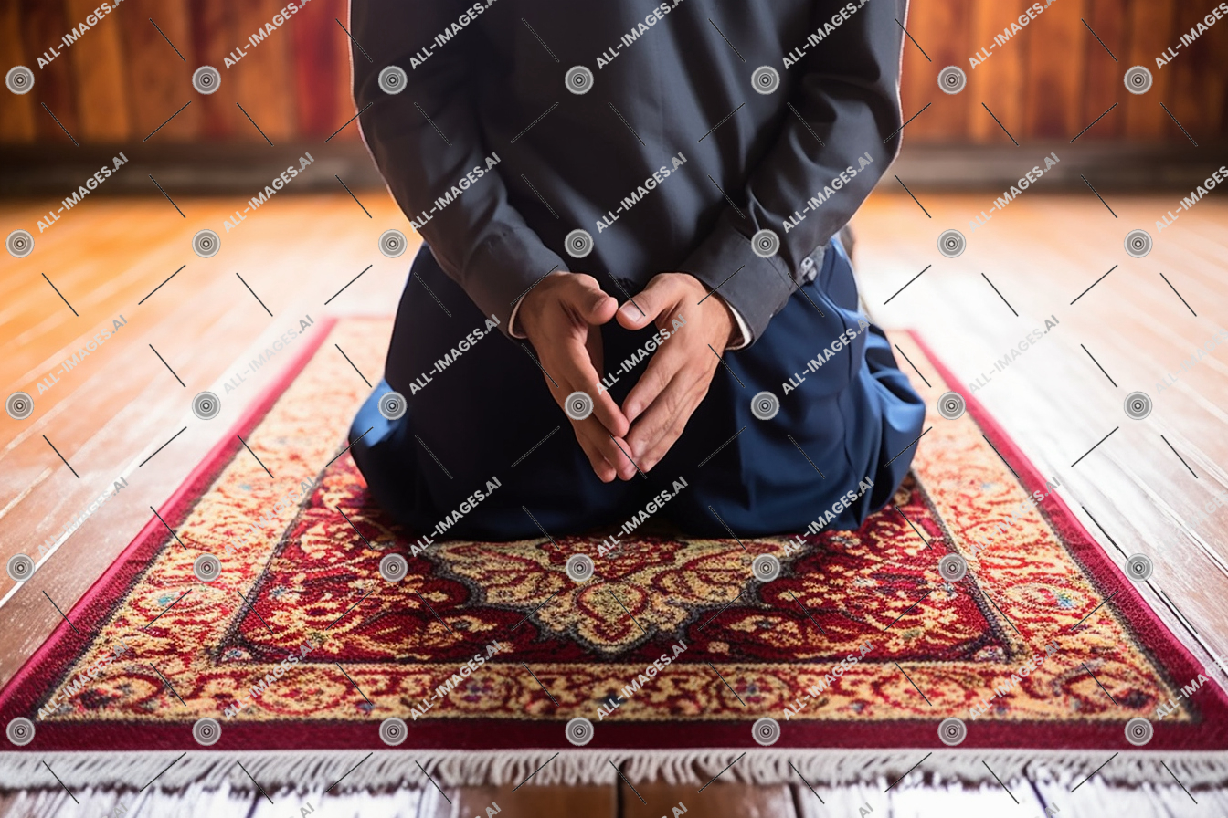 une personne à genoux sur un tapis,1930, côté, personne, tapis, engloutir, prière, sol, intérieur, tapis, tapis, visualisé, sol, sol, église, pacifique, bas, diriger, vêtements