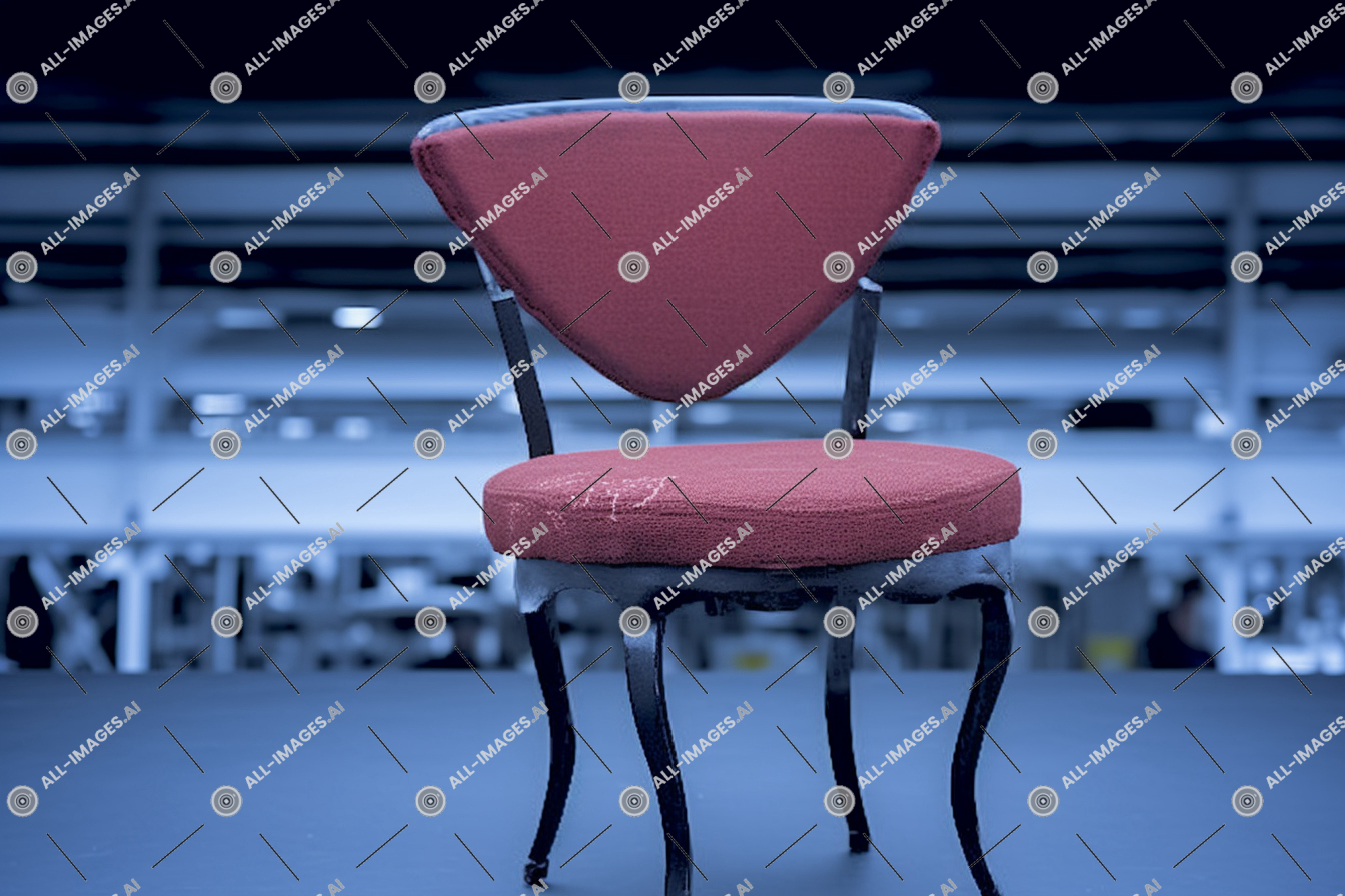 Red Chair in Moody Blue Room,furniture, indoor, red, knee, chair, body, human
