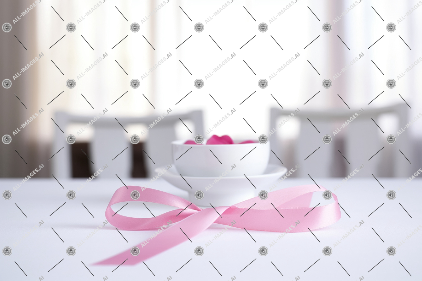 Elegant Table Setting with Pink Ribbon,cintas, taza para té, pegar, borroso, rosa, dulce, velas, pizarron, interior, consejo, Noé, encimera, pérdida, blanco plano, bovers, visual, perdedor, sastrería, redondeado, pequeño electrodoméstico, cañón, meses, elegancia
