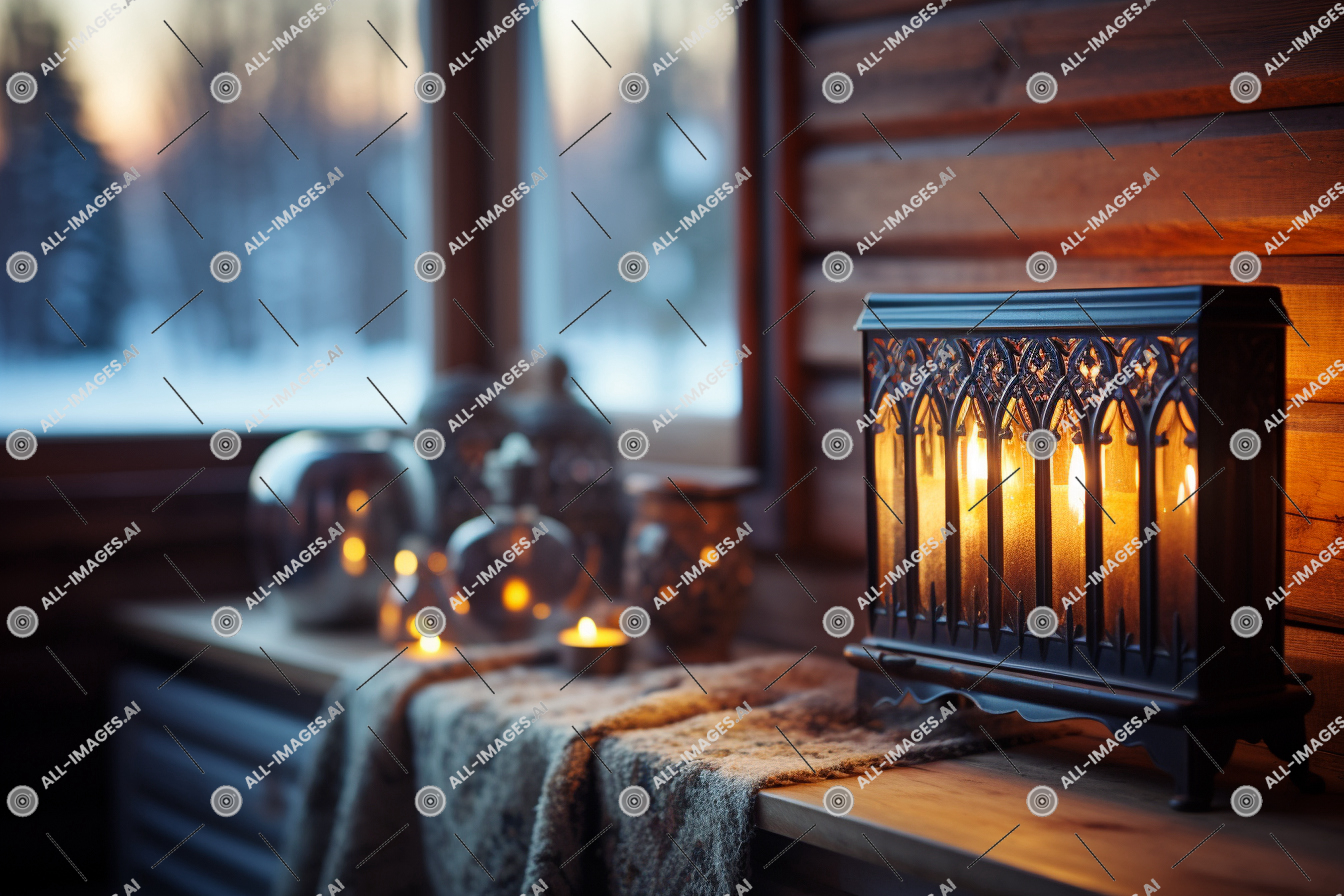 Cozy Winter Evening by Electric Fireplace,fer, paysage, visible, bougie, ancien, meubles, intérieur, mur, neigeux, rustique, radiateur, angle, fenêtre, visualisé, cheminée, bois, séance, lumière, jeter, faible, arrière-plan, design d'intérieur, chambre, en bois, cabine