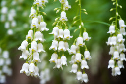 Um close -up de flores brancas