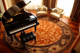 un piano dans un salon