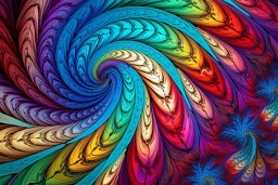 um padrão colorido de Swirly