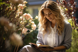 Une femme lisant un livre