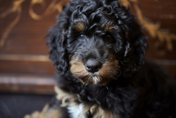 Close-up of Curly-Coated Puppy