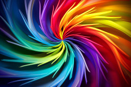 Vibrant Swirl of Rainbow Colors