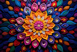 Colorful Quilled Paper Mandala Art