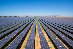 Expansive Solar Panel Farm