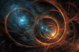 a fractal art of circles and spirals