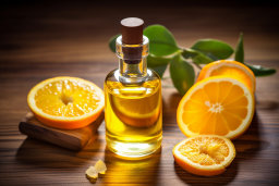 Orange Essential Oil with Fresh Oranges