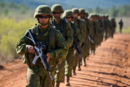 un groupe de soldats en uniforme tenant des pistolets