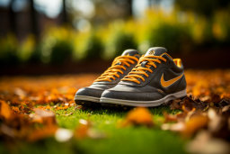 Une paire de chaussures sur l'herbe