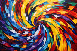 Vibrant Abstract Swirl Painting