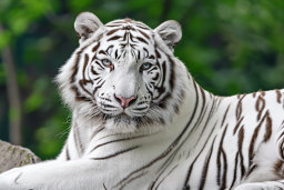 Majestic White Tiger Portrait