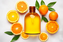 Orange Essential Oil and Fresh Oranges