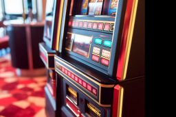 a slot machine with buttons and lights