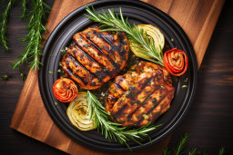 Grilled Chicken Breasts with Herbs and Vegetables