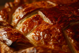 Close-up of a Golden Baked Pastry