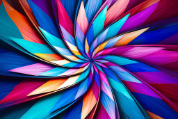 Colorful Abstract Flower Burst