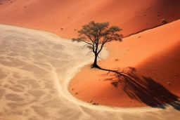 un arbre dans le sable