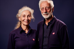 Un homme et une femme posant pour une photo