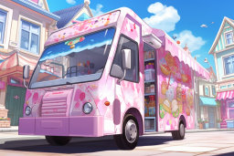 Colorful Ice Cream Truck Illustration