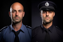 a collage of two men in uniform