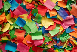 Colorful Assortment of Paper Scraps
