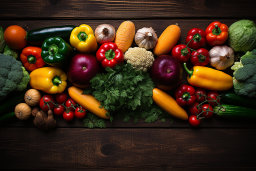 un grupo de verduras en una mesa