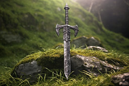 Une épée sur un rocher