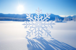 Giant Snowflake in Winter Wonderland