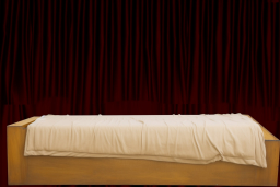 Egy ágy, amelyen fehér lap van