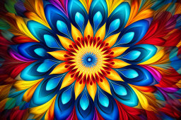 Vibrant Abstract Floral Mandala