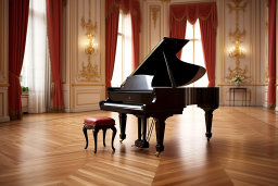 Elegant Grand Piano in Luxurious Room