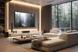 Modern Bedroom with Forest View