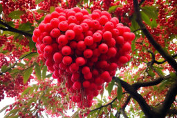 Cluster of Bright Red Berries