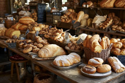 Artisan Bakery Bread Display