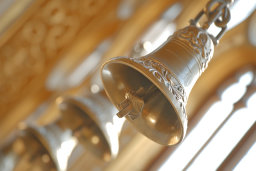 Golden Bells Hanging Close-Up