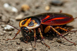 Close-Up of a Colorful Cockroach