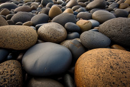 a group of round rocks