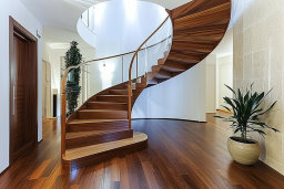 Elegant Spiral Staircase in Modern Interior