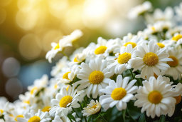 Bright White Daisy Flowers