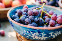 Bowl of Fresh Grapes