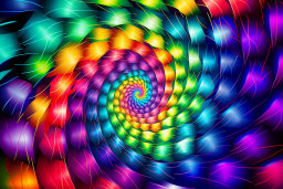 Colorful Abstract Swirl Digital Artwork