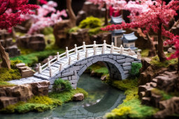 Miniature Japanese Garden Bridge